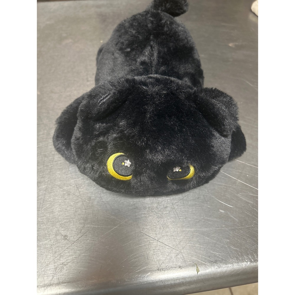 Mewaii Black Cat Plush Stuffed Animal Yellow Moon Eyes Kawaii NWT
